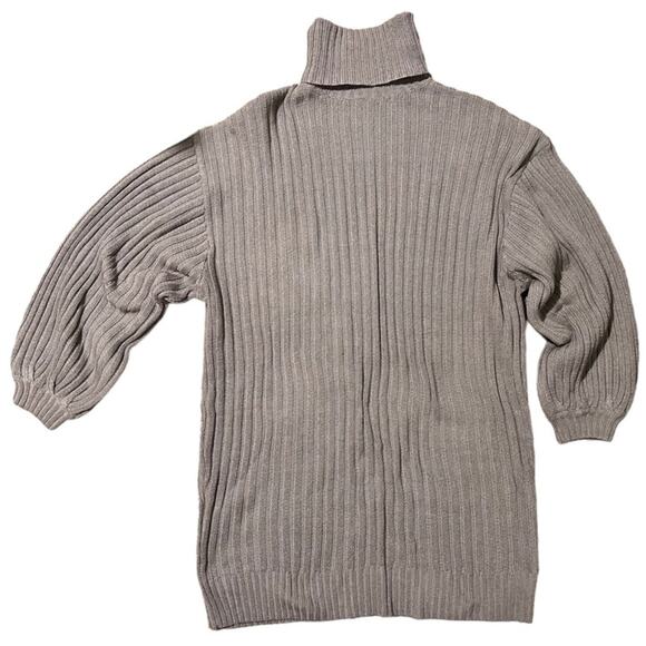Urban Outfitters Oversized Turtleneck Sweater Dress Tunic Size S Gray Taupe Cozy - Picture 1 of 6